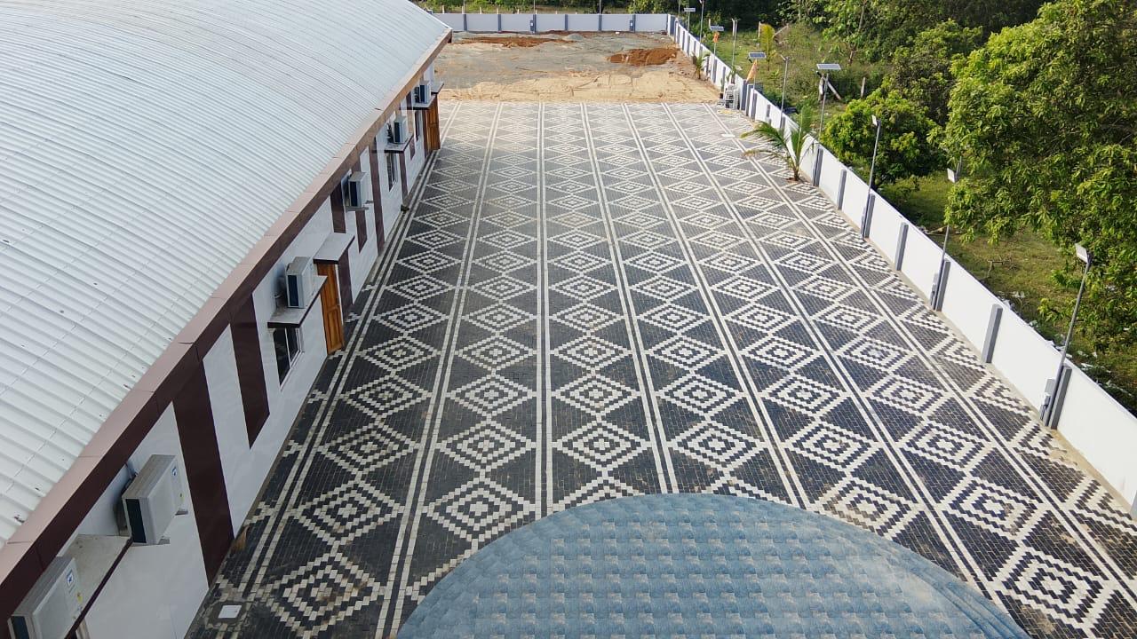 Large open courtyard for events