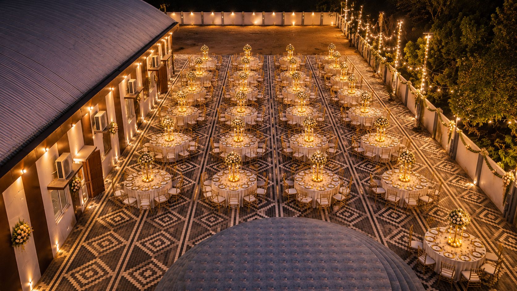 A Birthday Party Venue With Space to Celebrate venue view at Surabhi SJN Convention Hall